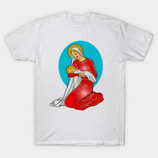 Our Lady and the baby Jesus in her arms T-Shirt